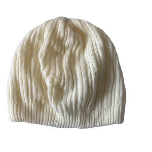 K Mart NWT Winters Dream Knit Women’s OS Beanie Slouch Hat Neutral Cream